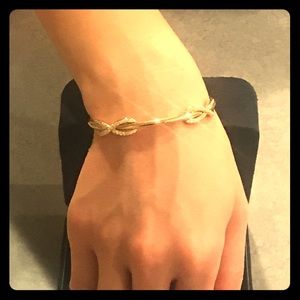 TIFFANY INFINITY 18k Gold Double Cuff w Diamonds